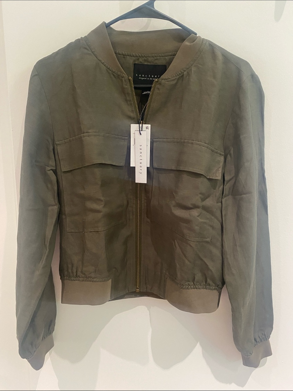 NWT Sanctuary “Eve” Bomber Jacket Linen Blend XS